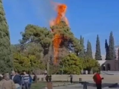 آتش‌سوزی در آرامگاه سعدی شیرازی