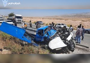 تصادفی وحشت ناک در سه راهی جاده بهبهان ، دهدشت ،گچساران
